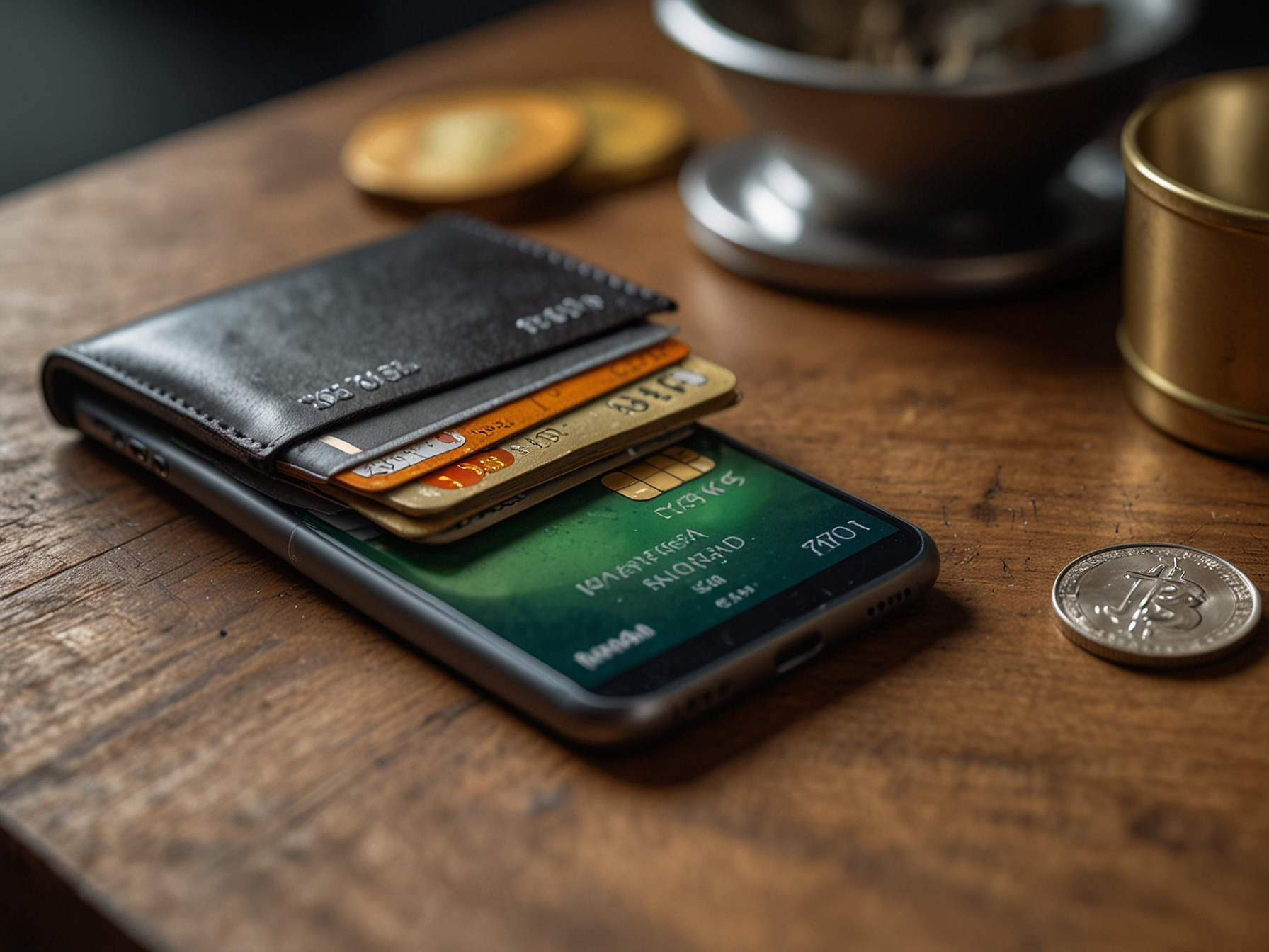 Verschiedene Zahlungsmethoden: Bargeld, Karte, Krypto